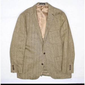 Land's End Baird McNutt Irish Linen Sz 43 Long Blazer Jacket made in India